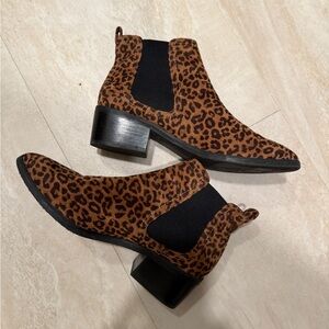 Leopard Print Ankle Boots